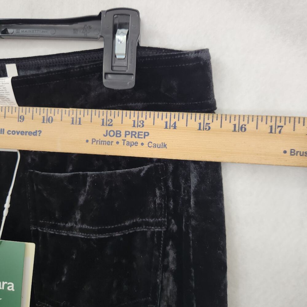 NWT Halara High Waisted Pockets Straight Leg Velvet Casual Pants Black Large - Picture 13 of 13